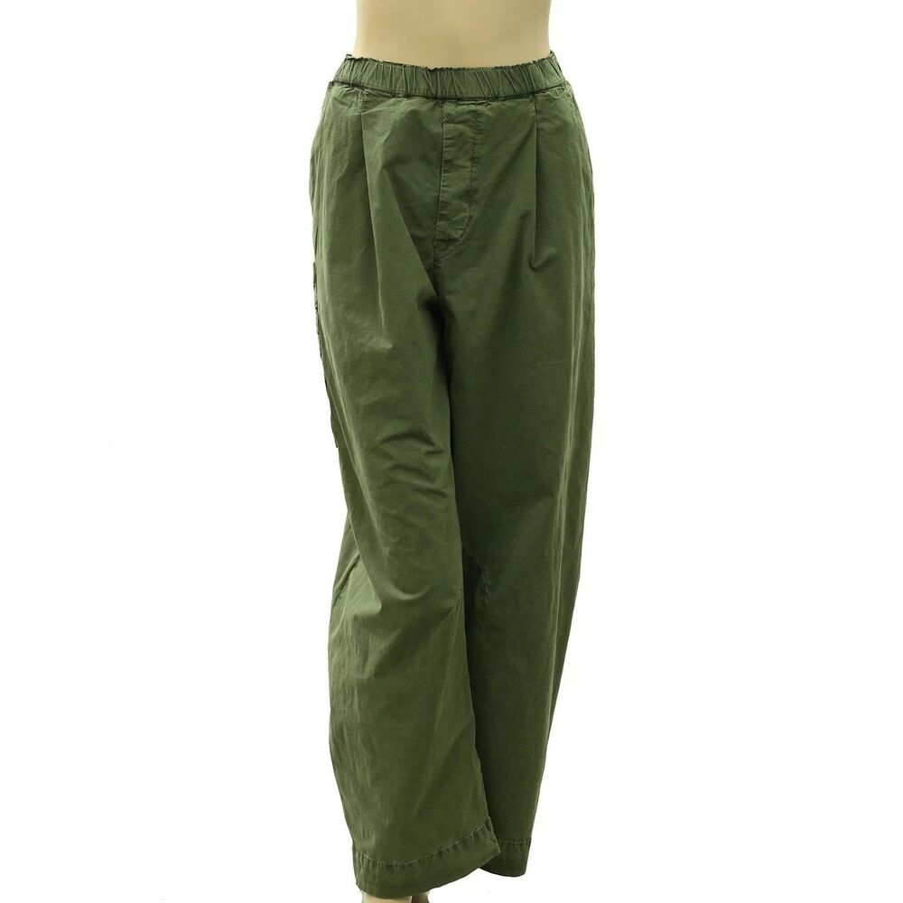 By Anthropologie Vintage Foldover Pants Barrel-Leg Pull-On Embroidered S 289185 - Picture 5 of 10